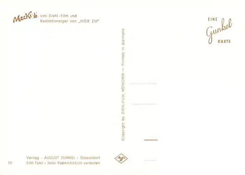 AK / Ansichtskarte  Mecki_Nr. Nr. 70 August Gunkel HoeR ZU Gratulieren