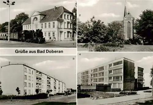 AK / Ansichtskarte  Bad_Doberan Der Molli auf dem Karl Marx Platz Muenster Neubaugebiet Johannes R Becher Oberschule