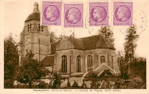 AK / Ansichtskarte  Faremoutiers_77_Seine-et-Marne Chevet de l'Eglise