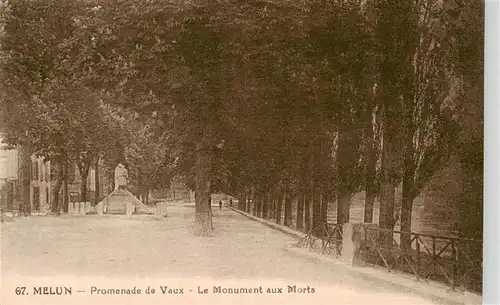AK / Ansichtskarte  Melun_77_Seine-et-Marne Promenade de Vaux Le Monument aux Morts