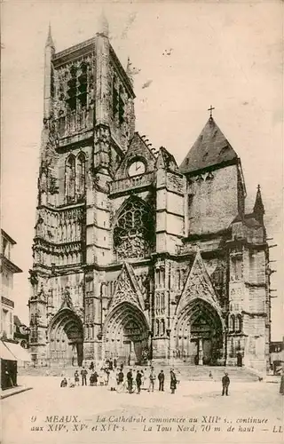 AK / Ansichtskarte  Meaux_77_Seine-et-Marne La Cathedrale commencee La Tour Nord