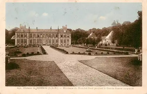 AK / Ansichtskarte  Bombon_77_Seine-et-Marne Chateau de Bombon Residence du Marechal Foch pendant la Grande Guerre 1914-18