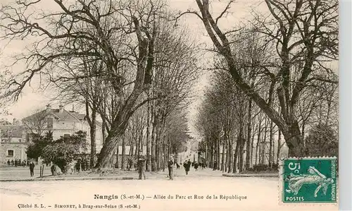 AK / Ansichtskarte  Nangis_77_Seine-et-Marne Allee du Parc et Rue de la Republique