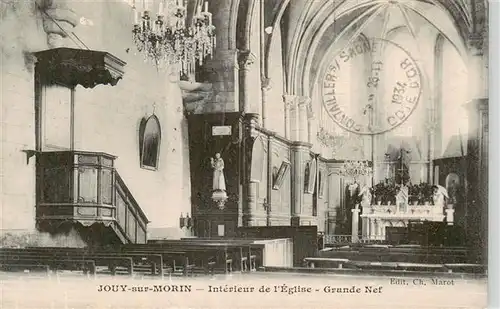 AK / Ansichtskarte  Jouy-sur-Morin_77_Seine-et-Marne Interieur de lEglise Grande Nef