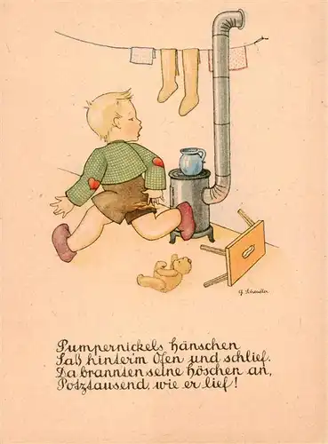 AK / Ansichtskarte  Teddy_Teddybaer_Teddy-bear Pumpernickels haenschen 