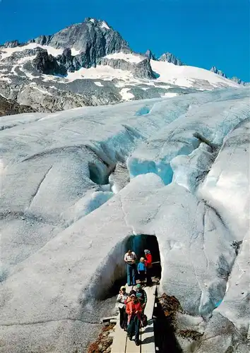 AK / Ansichtskarte  Gletscher Rhonegletscher Furkapass Eisgrotte 