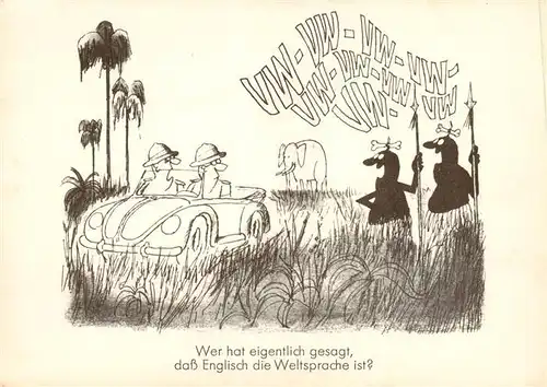 AK / Ansichtskarte  VW_Volkswagen Auto Elefant Schatenbild