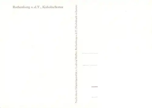 AK / Ansichtskarte  Moessler_Ludwig_Moessler_Ludwig Rothenburg o.d.T. Kobolzellertor