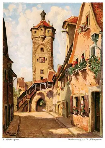 AK / Ansichtskarte  Moessler_Ludwig_Moessler_Ludwig Rothenburg Klingentor