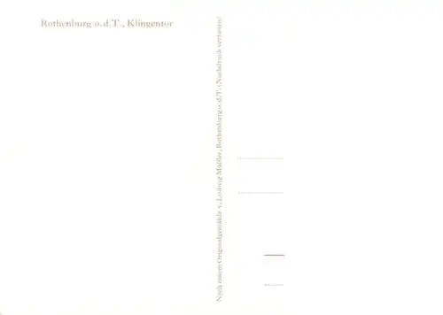 AK / Ansichtskarte  Moessler_Ludwig_Moessler_Ludwig Rothenburg Klingentor