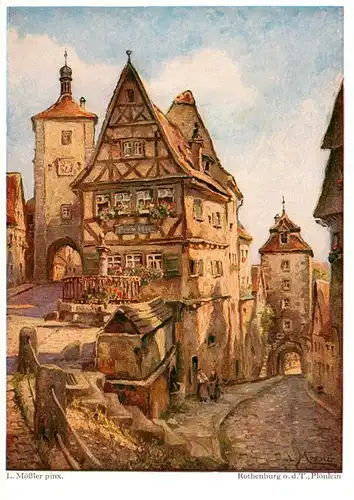 AK / Ansichtskarte  Moessler_Ludwig_Moessler_Ludwig Rothenburg Ploenlein