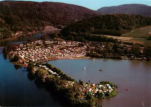 AK / Ansichtskarte  Herzhausen_Edersee Camping und Ferienpark Teichmann Fliegeraufnahme