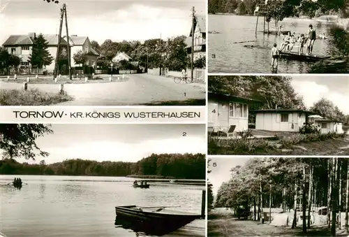 AK / Ansichtskarte  Tornow__Koenigswusterhausen_Berlin Dorfstrasse Sornower See Freibad Ferienobjekt des VEB Damstweberei Aue Campingplatz