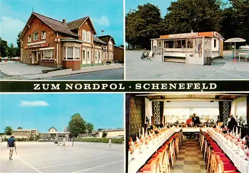 AK / Ansichtskarte 73906783 Schenefeld_Holstein Gaststaette Zum Nordpol Kiosk Tennisplatz Festsaal
