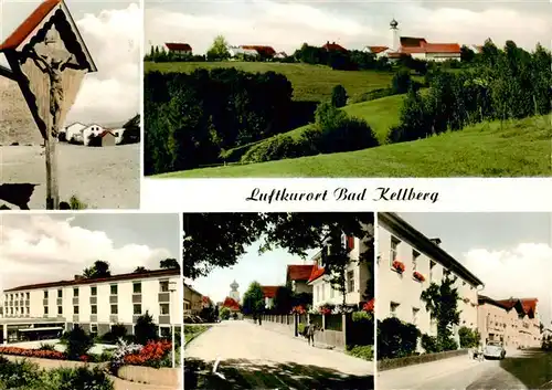 AK / Ansichtskarte  Bad_Kellberg Teilansichten Blick zur Kirche Inri Kreuz