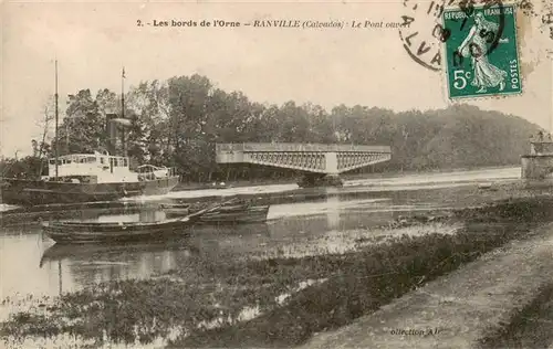 AK / Ansichtskarte  Ranville_14_Calvados Les bords de lOrne Le Pont ouvert