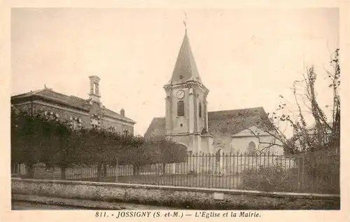 AK / Ansichtskarte  Jossigny_77_Seine-et-Marne Eglise et la Mairie