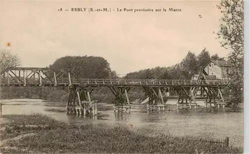 AK / Ansichtskarte  Esbly_77_Seine-et-Marne Le Pont provisoire sur la Marne