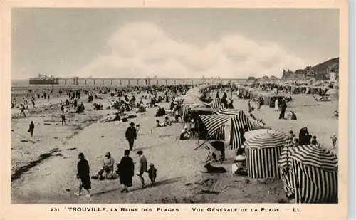 AK / Ansichtskarte  Trouville-sur-Mer La Reine des Plages Vue Generale de la Plage