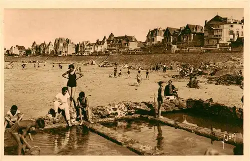 AK / Ansichtskarte  Parame_St-Malo_35 La plage et les villas sur la digue