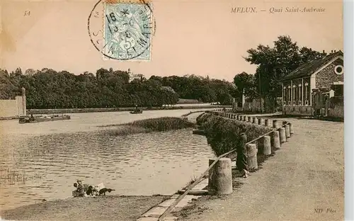 AK / Ansichtskarte  Melun_77_Seine-et-Marne Quai Saint Ambroise