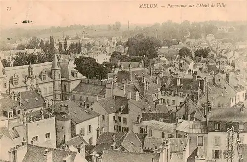 AK / Ansichtskarte  Melun_77_Seine-et-Marne Panorama sur lHotel de Ville