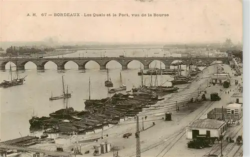 AK / Ansichtskarte  Bordeaux_33 Les Quais et le Port vus de la Bourse