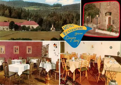 AK / Ansichtskarte 73907074 Schwarzach_Straubing-Bogen Hotel Restaurant zum Degenberg Gastraeume