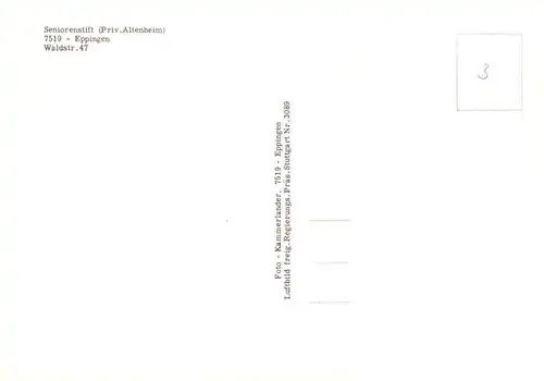 AK / Ansichtskarte  Eppingen Seniorenstift Fliegeraufnahme