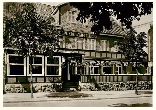 AK / Ansichtskarte  Bad_Harzburg Hotel Braunschweiger Hof und Weinhaus Behnecke