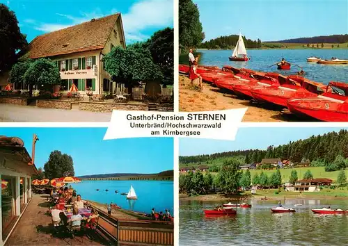 AK / Ansichtskarte  Unterbraend Gasthof Pension Sternen am Kirnbergsee Bootsliegeplatz Terrasse Seepartie