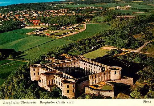 AK / Ansichtskarte 73907090 Borgholm Borgholms Slottsruin Fliegeraufnahme