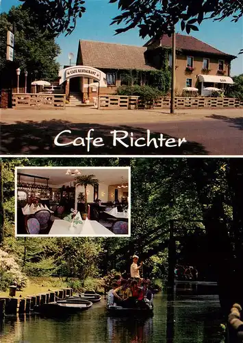 AK / Ansichtskarte  Luebbenau_Spreewald Cafe Richter Gastraum Spreewaldpartie