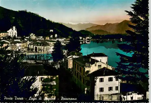AK / Ansichtskarte  Ponte-Tresa_TI Lago di Lugano Panorama