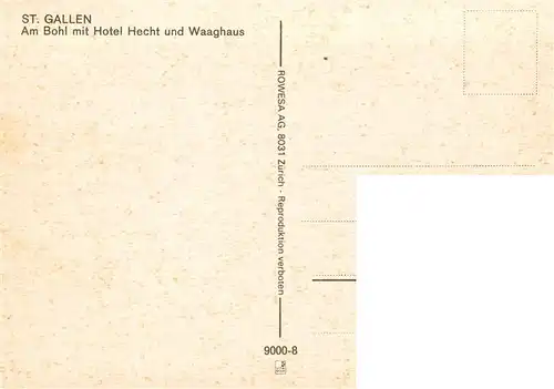 AK / Ansichtskarte  St_Gallen_SG Am Bohl mit Hotel Hecht und Waaghaus