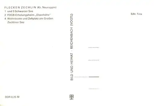 AK / Ansichtskarte  Flecken_Zechlin_Rheinsberg Schwarzer See FDGB Erholungsheim Elsenhoehe Wohnboote und Zeltplatz am Grossen Zechliner See