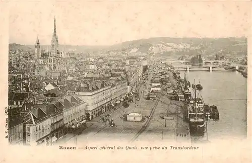 AK / Ansichtskarte  Rouen_76 Aspect general des Quais vue prise du Transbordeur