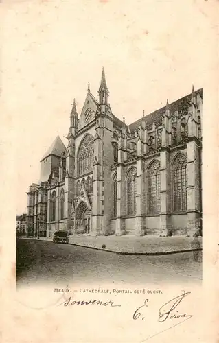 AK / Ansichtskarte  Meaux_77_Seine-et-Marne Cathedrale Portail cote Ouest