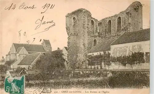 AK / Ansichtskarte  Grez-sur-Loing_77_Seine-et-Marne Les Ruines et l'Eglise