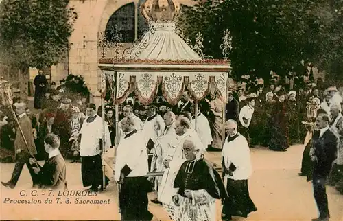 AK / Ansichtskarte  Lourdes_65 Procession du T S Sacrement