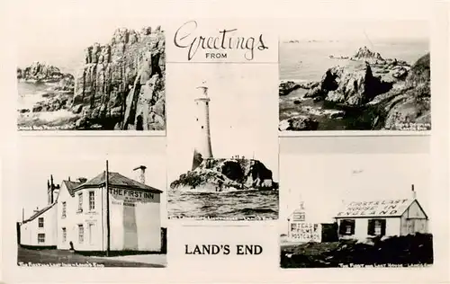 AK / Ansichtskarte 73907328 Lands_End_Penzance_Cornwall_UK Teilansichten Leuchtturm