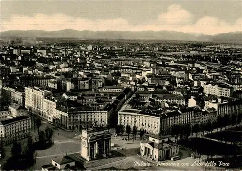 AK / Ansichtskarte  Milano_Mailand_IT Panorama con Arco della Pace