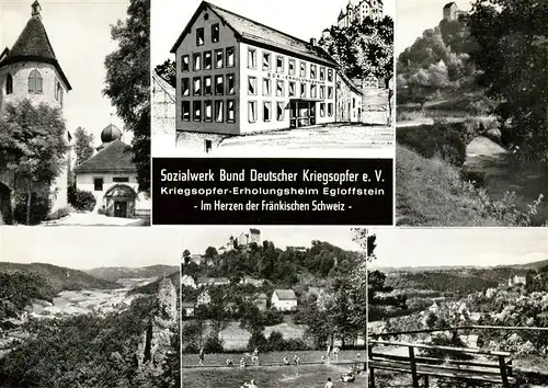 AK / Ansichtskarte 73907397 Egloffstein Sozialwerk Bund Deutscher Kriegsopfer Erholungsheim Teilansichten Panorama