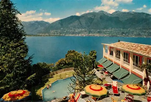 AK / Ansichtskarte  Vira_Magadino_TI Touring Mot Hotel Bellavista Lago Maggiore