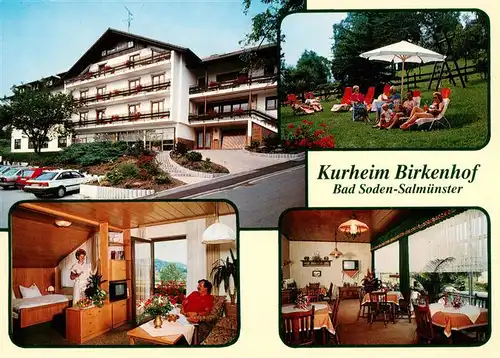 AK / Ansichtskarte 73907410 Bad_Soden-Salmuenster Kurheim Birkenhof Zimmer Gastraum Liegewiese