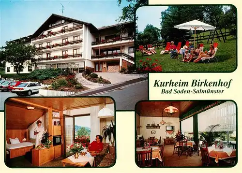 AK / Ansichtskarte  Bad_Soden-Salmuenster Kurheim Birkenhof Zimmer Gastraum Liegewiese