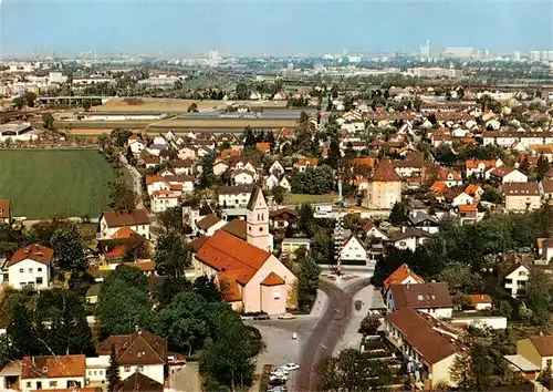 AK / Ansichtskarte  Muenchen Kirchtrudering mit Pfarrkirche St Peter und Paul Fliegeraufnahme