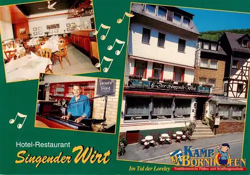 AK / Ansichtskarte 73907442 Kamp-Bornhofen_Rhein Hotel Restaurant Der Singende Wirt Gastraum