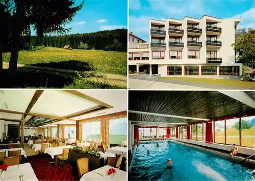 AK / Ansichtskarte  Kaelberbronn_Pfalzgrafenweiler Hotel Gasthof Schwanen Speisesaal Hallenbad