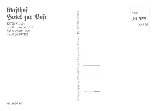 AK / Ansichtskarte  Kreuth_Tegernsee Hotel Gasthof zur Post
